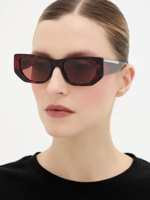 Gucci okulary przeciwsłoneczne damskie kolor czerwony GG1959S