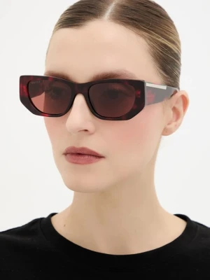 Gucci okulary przeciwsłoneczne damskie kolor czerwony GG1959S