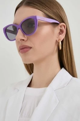 Gucci okulary przeciwsłoneczne damskie kolor fioletowy