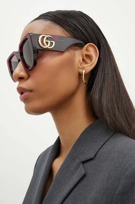 Gucci okulary przeciwsłoneczne damskie kolor fioletowy