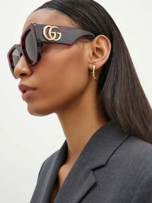 Gucci okulary przeciwsłoneczne damskie kolor fioletowy