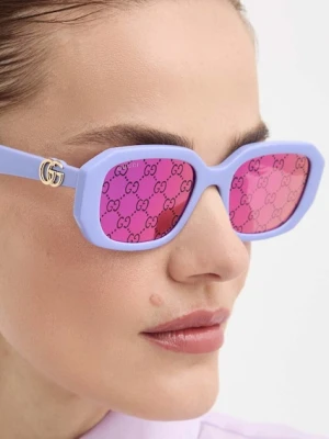 Gucci okulary przeciwsłoneczne damskie kolor fioletowy