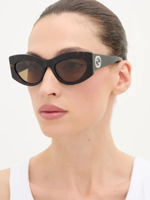 Gucci okulary przeciwsłoneczne damskie kolor pomarańczowy GG1843S