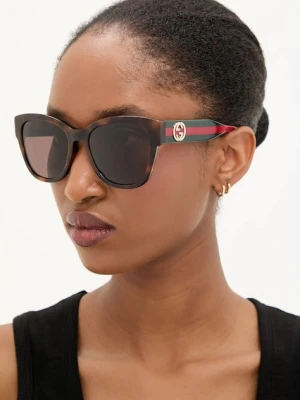 Gucci okulary przeciwsłoneczne damskie kolor pomarańczowy GG1866SK