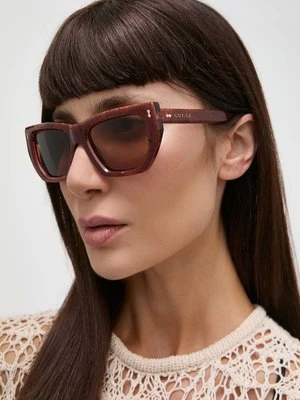 Gucci okulary przeciwsłoneczne damskie kolor różowy GG1520S