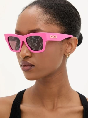 Gucci okulary przeciwsłoneczne damskie kolor różowy GG1835S