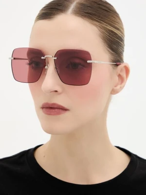 Gucci okulary przeciwsłoneczne damskie kolor srebrny GG1955SA