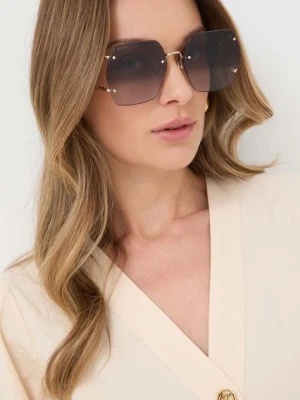 Gucci okulary przeciwsłoneczne damskie kolor złoty