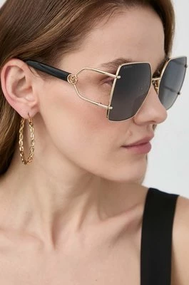 Gucci okulary przeciwsłoneczne damskie kolor złoty GG1564SA