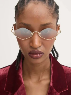 Gucci okulary przeciwsłoneczne damskie kolor złoty GG1604S