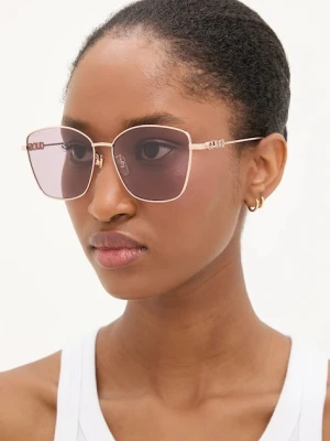 Gucci okulary przeciwsłoneczne damskie kolor złoty GG1805SA