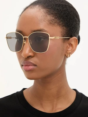Gucci okulary przeciwsłoneczne damskie kolor złoty GG1805SA