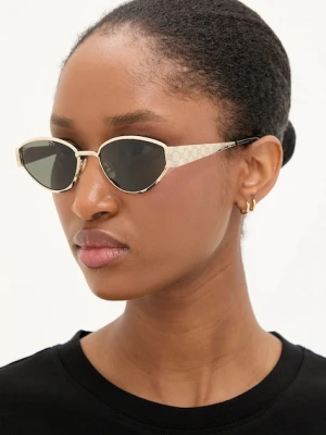 Gucci okulary przeciwsłoneczne damskie kolor złoty GG1853S