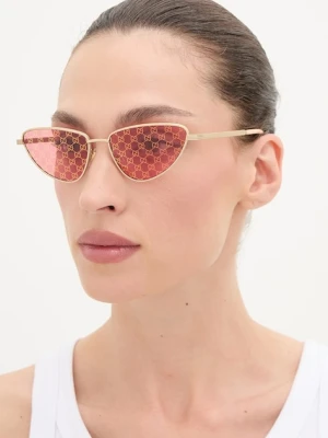 Gucci okulary przeciwsłoneczne damskie kolor złoty GG1879S