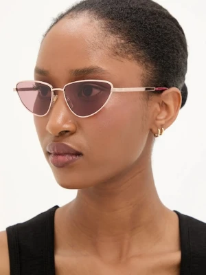 Gucci okulary przeciwsłoneczne damskie kolor złoty GG1879S