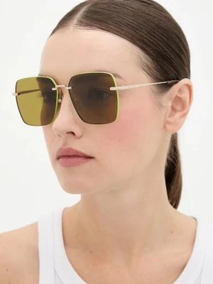 Gucci okulary przeciwsłoneczne damskie kolor złoty GG1955SA