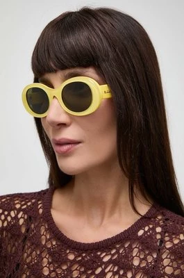 Gucci okulary przeciwsłoneczne damskie kolor żółty