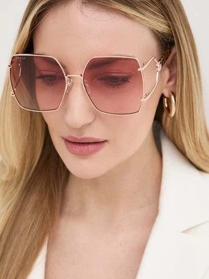 Gucci okulary przeciwsłoneczne damskie kolor żółty GG1564SA