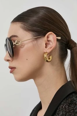 Gucci okulary przeciwsłoneczne damskie kolor czarny GG1202S