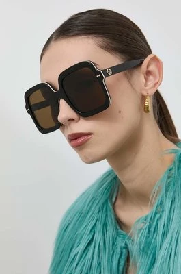 Gucci okulary przeciwsłoneczne damskie kolor czarny GG1241S