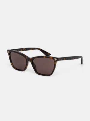 Gucci okulary przeciwsłoneczne kocie oczy damskie brązowy
