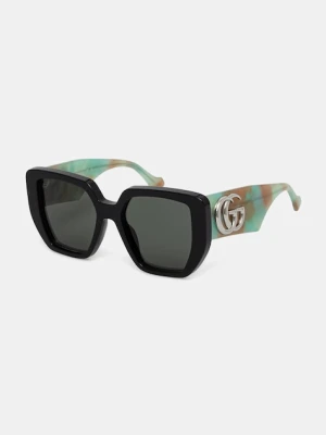 Gucci okulary przeciwsłoneczne kwadratowe damskie czarny