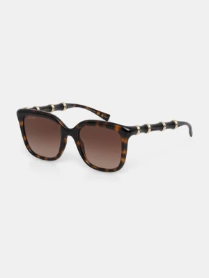 Gucci okulary przeciwsłoneczne kwadratowe damskie brązowy