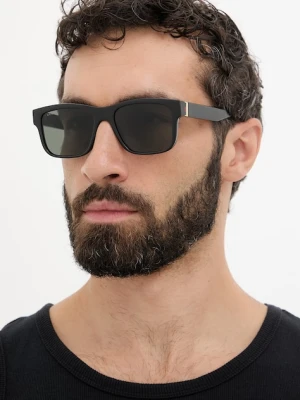 Gucci okulary przeciwsłoneczne kwadratowe męskie czarny