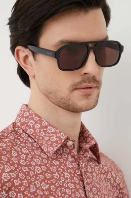 Gucci okulary przeciwsłoneczne męskie kolor brązowy