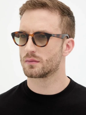 Gucci okulary przeciwsłoneczne męskie kolor brązowy GG1934S