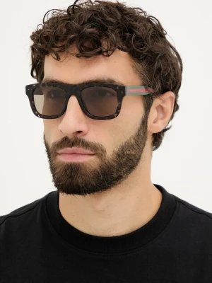 Gucci okulary przeciwsłoneczne męskie kolor brązowy GG1991S