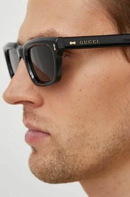 Gucci okulary przeciwsłoneczne męskie kolor czarny