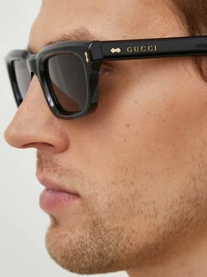 Gucci okulary przeciwsłoneczne męskie kolor czarny