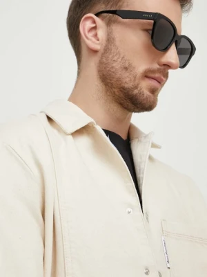 Gucci okulary przeciwsłoneczne męskie kolor czarny GG1430SK