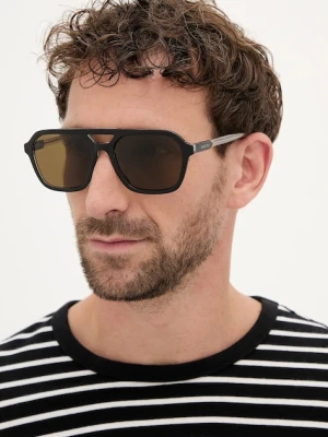 Gucci okulary przeciwsłoneczne męskie kolor czarny GG1823SA