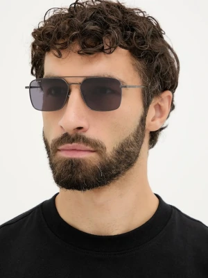 Gucci okulary przeciwsłoneczne męskie kolor czarny GG1957SA