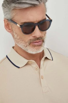 Gucci okulary przeciwsłoneczne męskie kolor granatowy
