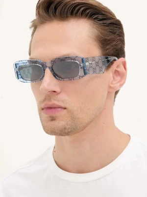 Gucci okulary przeciwsłoneczne męskie kolor niebieski GG1426S