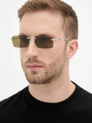 Gucci okulary przeciwsłoneczne męskie kolor srebrny GG1941S