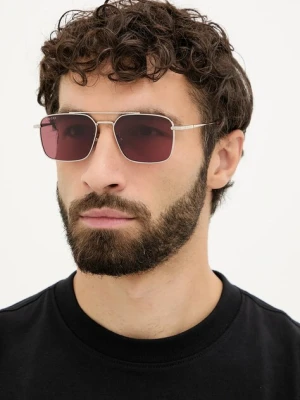 Gucci okulary przeciwsłoneczne męskie kolor srebrny GG1957SA