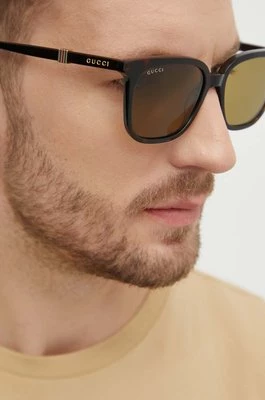Gucci okulary przeciwsłoneczne męskie kolor zielony GG1493S