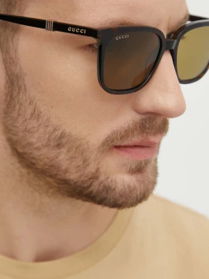 Gucci okulary przeciwsłoneczne męskie kolor zielony GG1493S