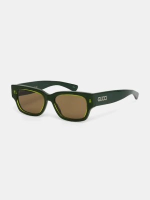 Gucci okulary przeciwsłoneczne męskie kolor zielony GG1794S