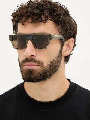 Gucci okulary przeciwsłoneczne męskie kolor zielony GG1960S