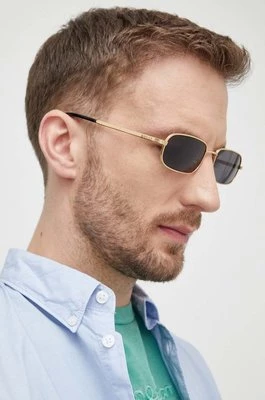 Gucci okulary przeciwsłoneczne męskie kolor złoty GG1457S