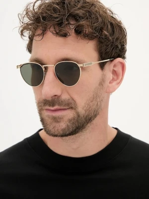Gucci okulary przeciwsłoneczne męskie kolor złoty GG1875S