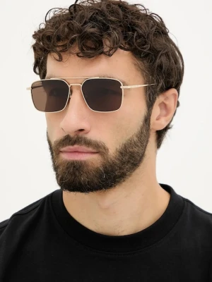 Gucci okulary przeciwsłoneczne męskie kolor złoty GG1957SA