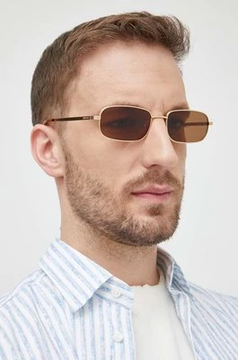 Gucci okulary przeciwsłoneczne męskie kolor żółty GG1457S