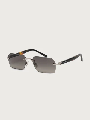 Gucci okulary przeciwsłoneczne męskie srebrny