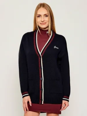 GUESS ACTIVE Kardigan SABINA | Oversize fit | z dodatkiem wełny